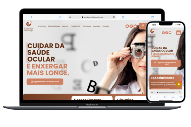 Site institucional para Clínicas e Consultórios Oftalmológicos em WordPress