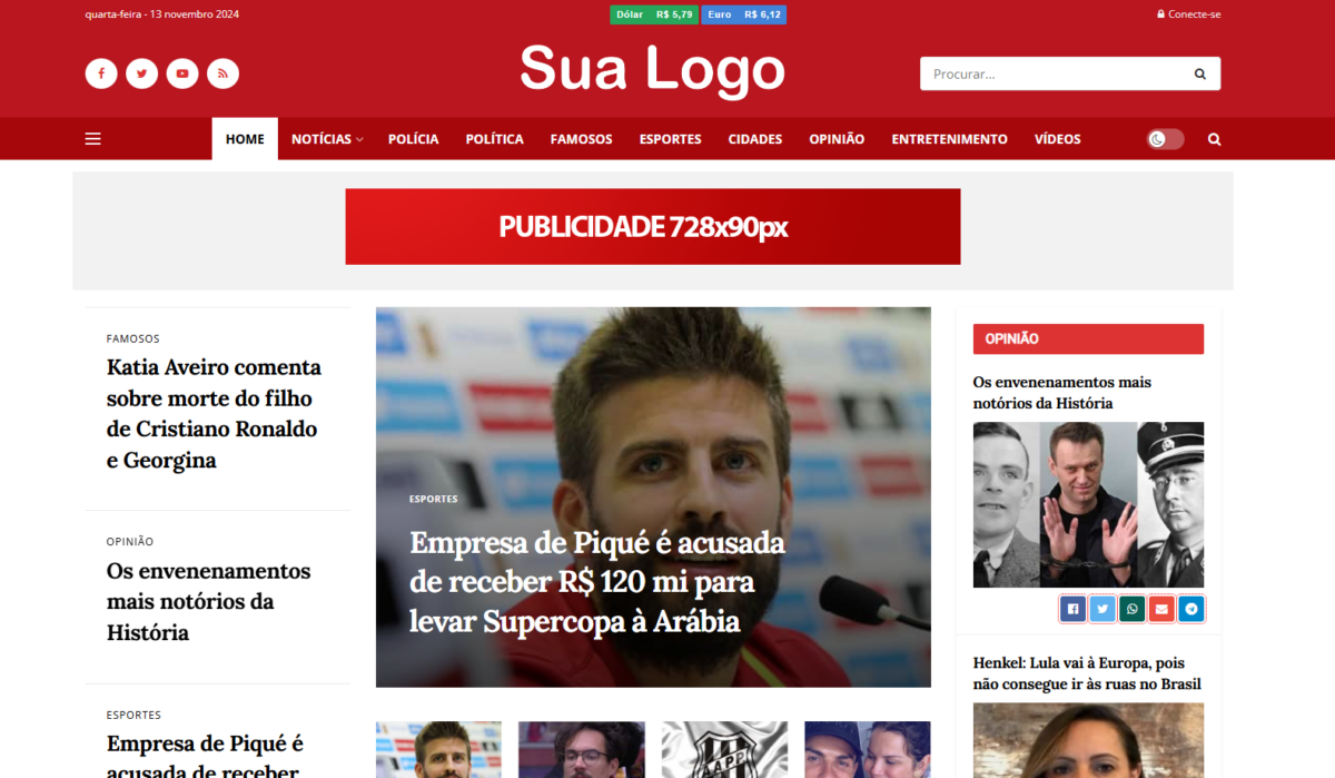 Template WordPress Portal de Notícias Completo #020