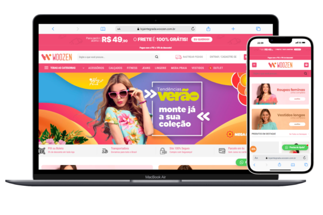 Loja Virtual Pronta Moda Feminina Estilo Loja Integrada em WordPress