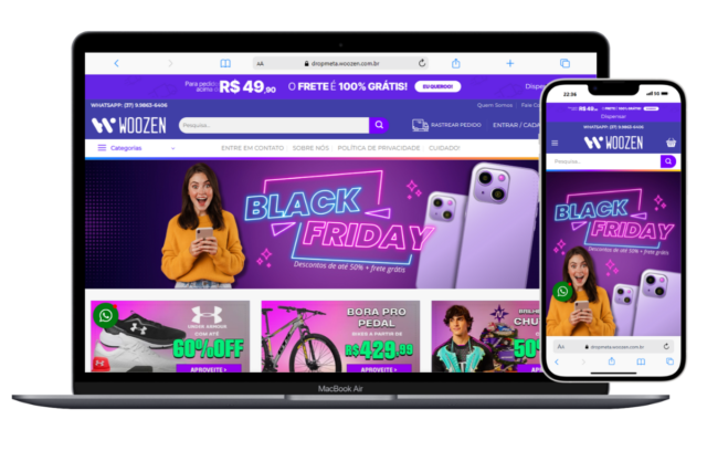 Loja Virtual Pronta para Dropshipping Estilo DropMeta em WordPress com WooCommerce