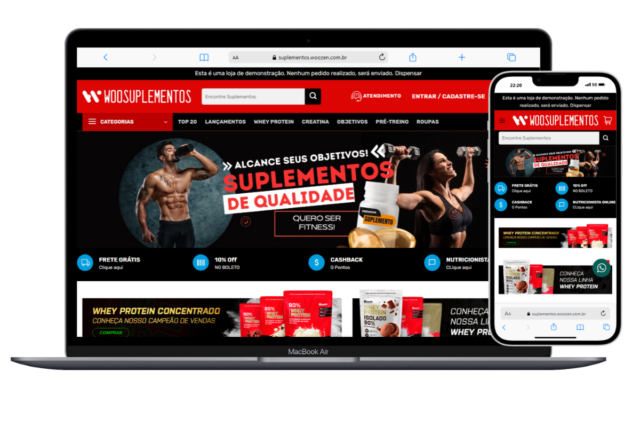Loja Virtual para Suplementos e Vitaminas em WordPress com WooCommerce