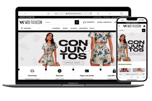 Loja Virtual Pronta de Moda Feminina em WordPress com WooCommerce