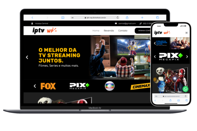 Site Pronto para IPTV WP em WordPress + Elementor