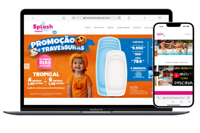 Site Pronto para Serviços e Vendas de Piscinas em WordPress + Elementor